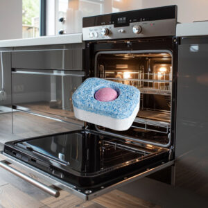 How To Clean Your Oven Door with a Dishwasher Tablet by oradess